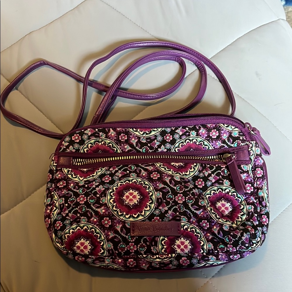 Vera Bradley Purple Quilted Mini Crossbody Bag